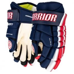 Warrior Alpha FR Pro Hockey Gloves - Senior 27 Warrior Alpha FR Pro Hockey Gloves - Senior -Hockey Gear World warrior alpha fr pro hockey gloves senior navy red white