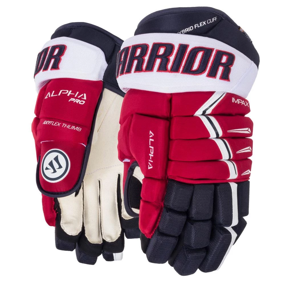 Warrior Alpha Pro Hockey Gloves - Junior 3 Warrior Alpha Pro Hockey Gloves - Junior