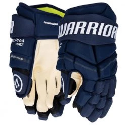 Warrior Alpha Pro Hockey Gloves - Junior -Hockey Gear World warrior alpha pro hockey gloves junior navy