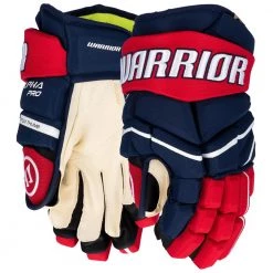 Warrior Alpha Pro Hockey Gloves - Senior -Hockey Gear World warrior alpha pro hockey gloves senior navy red white