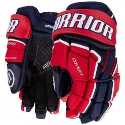 Warrior Covert QR5 Pro Hockey Gloves - Senior -Hockey Gear World warrior covert qr5 pro hockey gloves senior navy red white